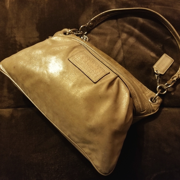 Coach Handbags - COACH Golden Sparkle Handbag Gently Loved